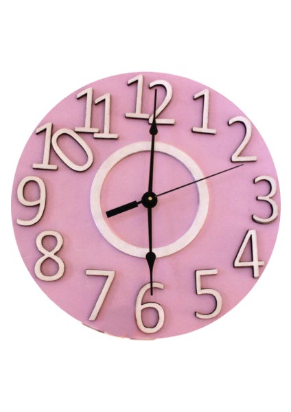 Ahşap Yuvarlak Duvar Saati