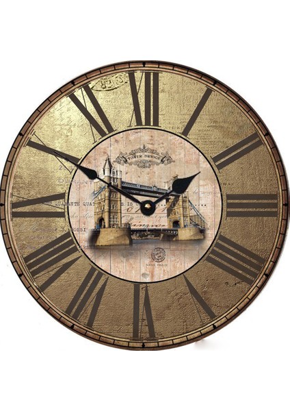 Ahşap Yuvarlak Duvar Saati