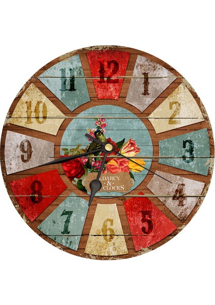 Ahşap Yuvarlak Duvar Saati