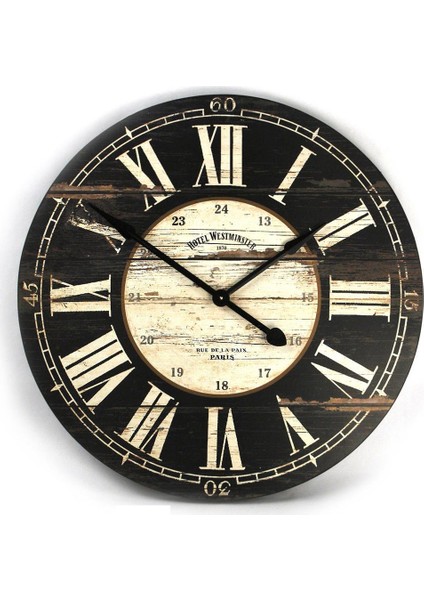 Ahşap Yuvarlak Duvar Saati