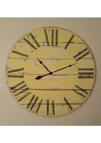 Ahşap Yuvarlak Duvar Saati