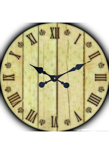 Ahşap Yuvarlak Duvar Saati