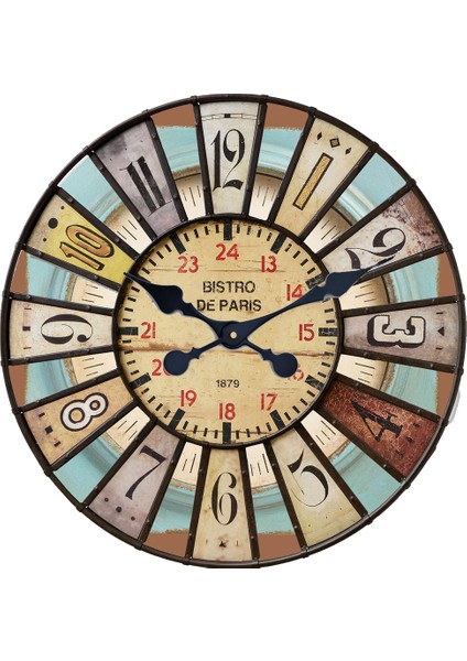 Ahşap Yuvarlak Duvar Saati