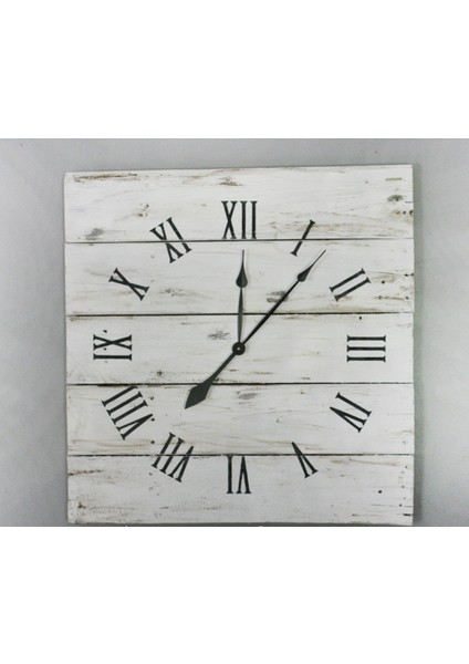 Ahşap Kare Duvar Saati