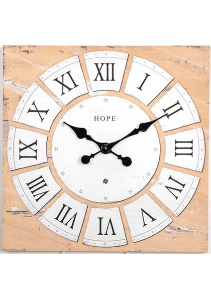 Ahşap Kare Duvar Saati
