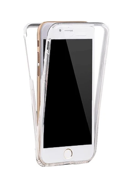 Case 4U Apple İPhone 6/6S Plus Kılıf  Tam Full Koruma 360 Clear Soft Şeffaf