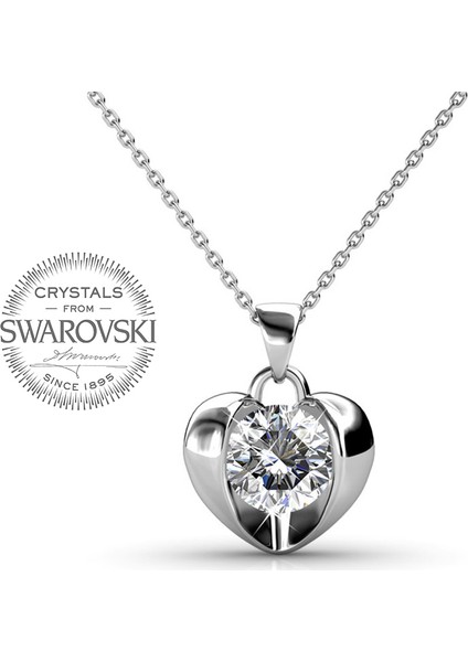 Swarovski® Kalp Kolye (Altın Kaplama) N0452