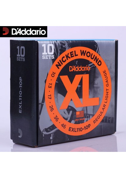 Daddario Exl110-10P Xl (10 Set) Regular Light 0.10-0.46