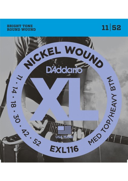 Daddario Exl116 Xl Med Top/Heavy Bottom 0.11-0.52
