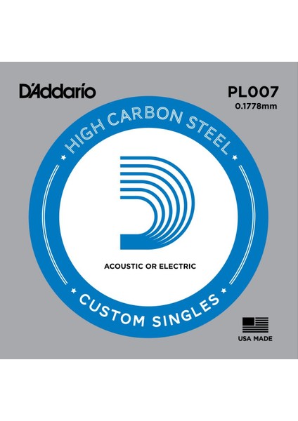 Daddario Pl007 Elektro Ve Akustik Tek Tel