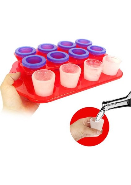 Buz Bardak Kalıbı Ice Shot Glasses 12 Hazneli