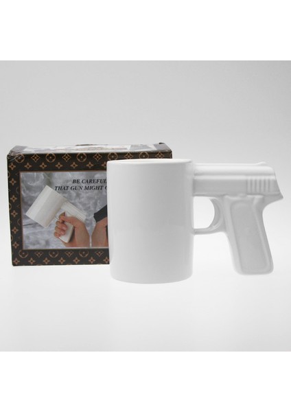 Silah Kupa - Gun Mug (Beyaz)