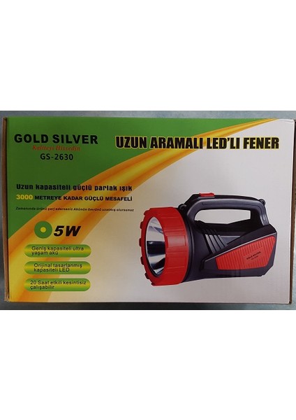 Gold Silver Gold Silver Gs-2630 Şarjli Fener