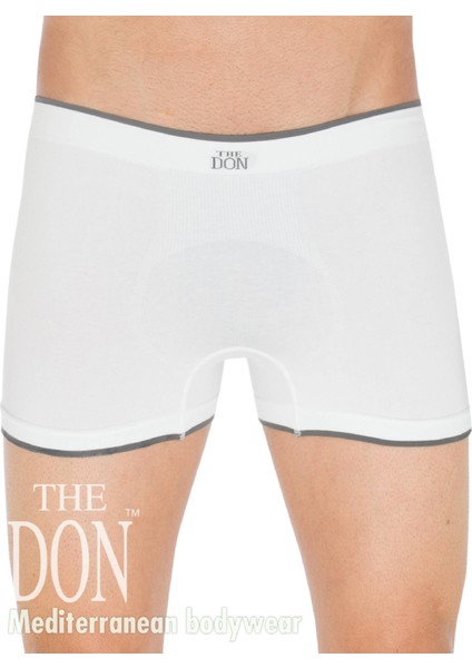 Erkek Beyaz Slim Fit Boxer