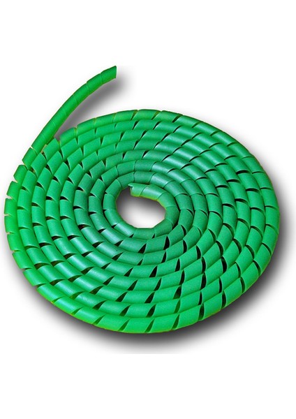 Helezon Pano Kablo Toplama Spirali No: 2 - 8 Mm Rulo Yeşil 100 Mt