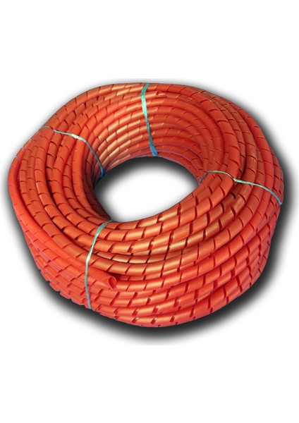 Kablo Sarma Toplama Spirali Rulo No: 5 - 17 Mm Rulo Kırmızı 50 Mt