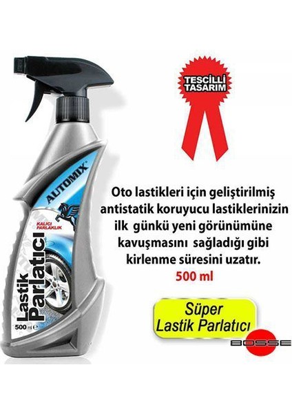 Tvet Oto Lastik Parlatıcı Sprey Süper Parlak 500 Ml