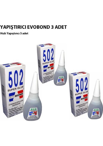 Tvet Hızlı Yapıştırıcı Evobond 502 3 Lü