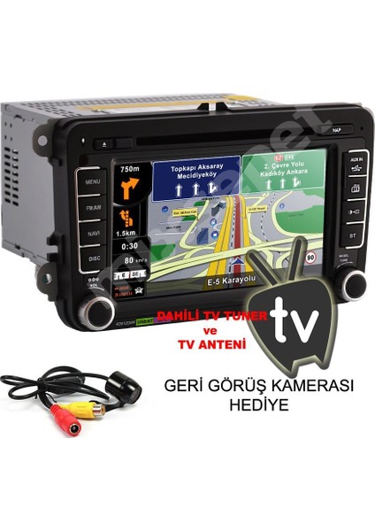 Tvet Fabia 2010 Navigasyon Dvd Multimedya Double Teyp