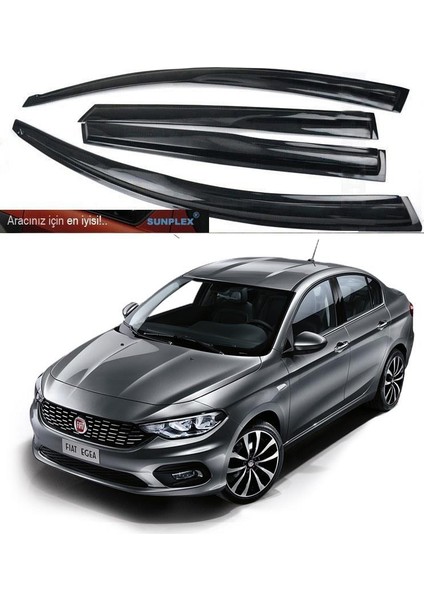 Sunplex Mugen Model Fiat Egea Ön-Arka Rüzgarlık Seti 104954