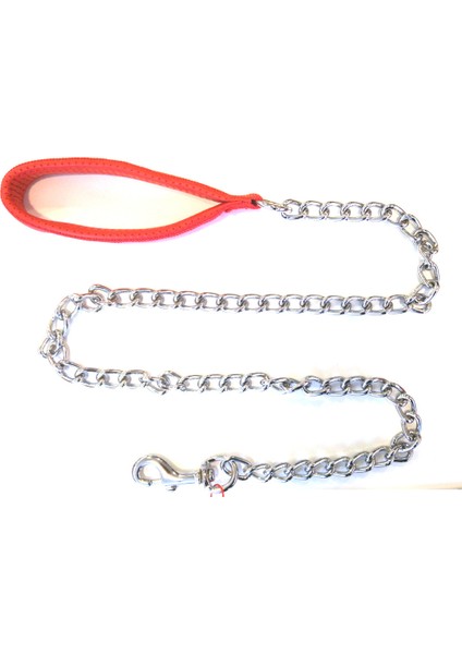 Köpek Gezdirme Zinciri 4mm*120 Cm Kırmızı