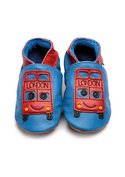 Hakiki Deriden Patik Bus Blue