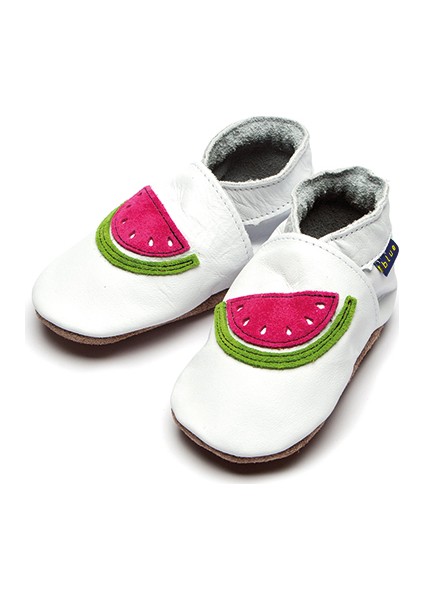 Hakiki Deriden Patik Watermelon White