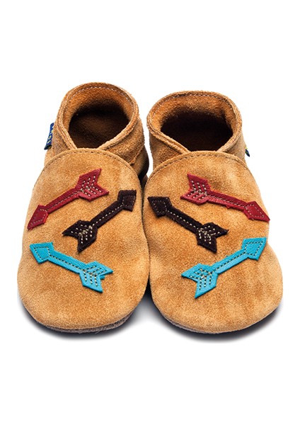 Hakiki Deriden Patik Arrows Tan Suede