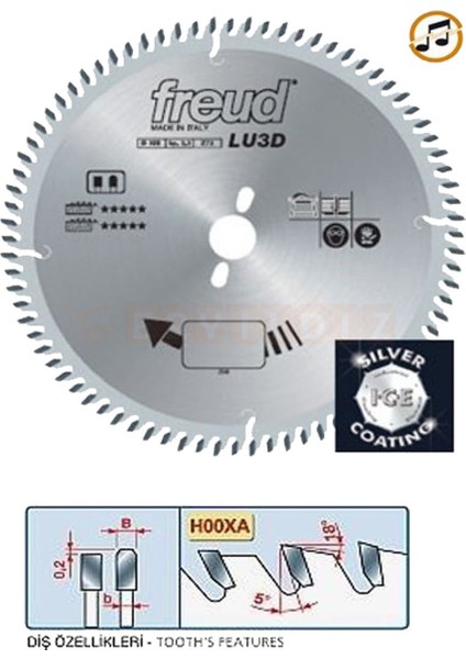 350X3.5X108-Lu3D 0900 Trapez Sessiz Testere