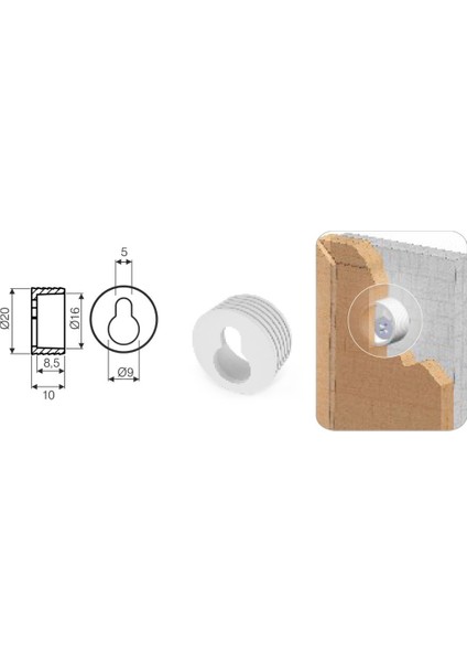 Askı Plastiği 20 mm
