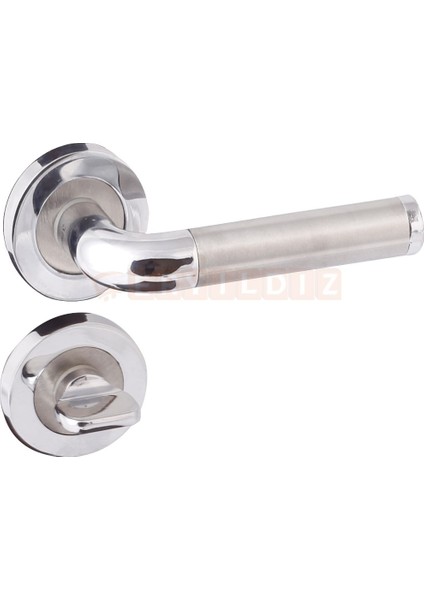 Melodi Krom İnox Rozetli Wc Kapı Kolu