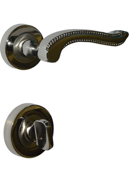 Yüzyıl Nikel Saten Rozetli Wc Kapı Kolu