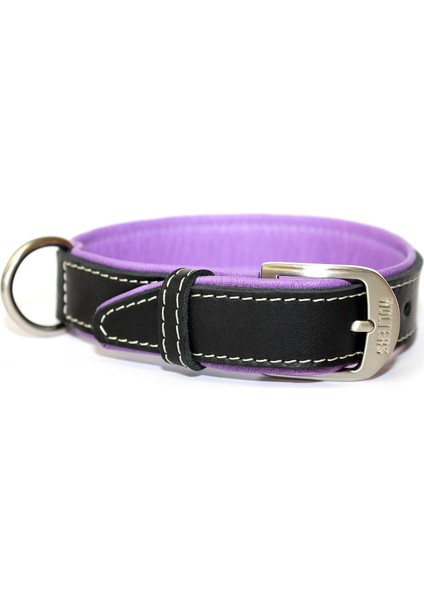 Leather Collar Terranova Flat 40Cm X 20Mm Sıyah/Mor