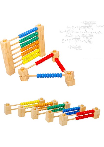 Montajlı Ahşap Abaküs - Wooden Toys Assembly Calculation Frame