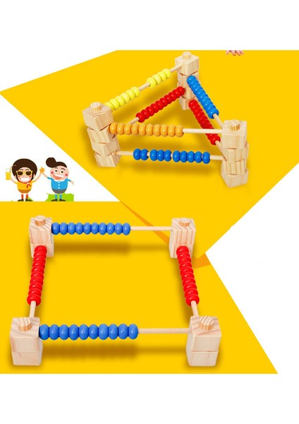 Montajlı Ahşap Abaküs - Wooden Toys Assembly Calculation Frame