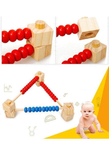 Montajlı Ahşap Abaküs - Wooden Toys Assembly Calculation Frame