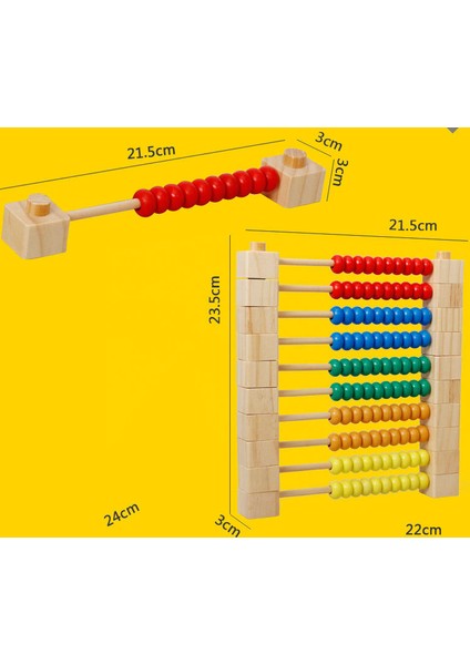 Montajlı Ahşap Abaküs - Wooden Toys Assembly Calculation Frame