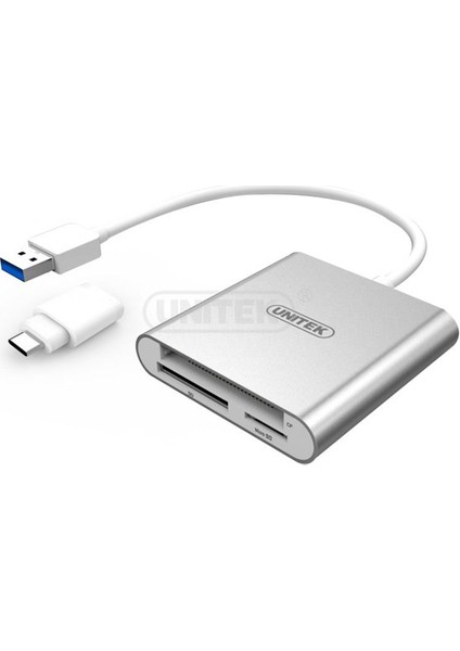 USB3.0 Multi-In-One Alüminyum Kart Okuyucu (USB . C Adaptör ile)
