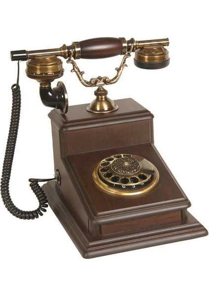Büyük Büro Ceviz Ahşap Telefon