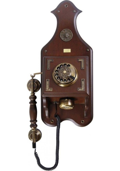 Büro Duvar Ceviz Ahşap Telefon