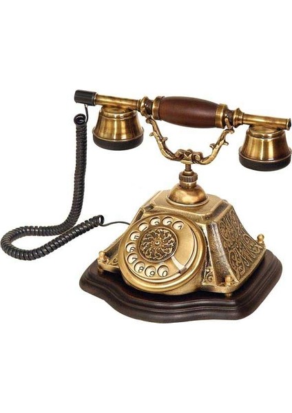 Piramit Pirinç Eskitme Klasik Telefon