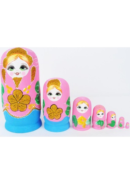 Ahşap Matruşka Bebek 7'li Set