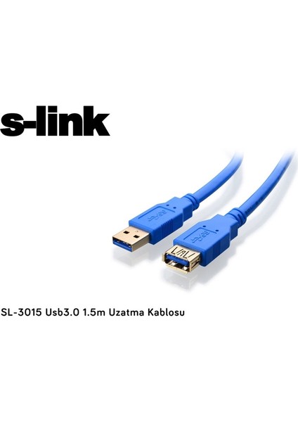 Sl-3015 S-Lınk 1.5 Metre Usb 3.0 Uzatma Kablosu.