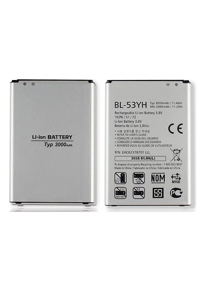 Lg G3 D850/D851/D855/D856 (Bl-53Yh) Batarya