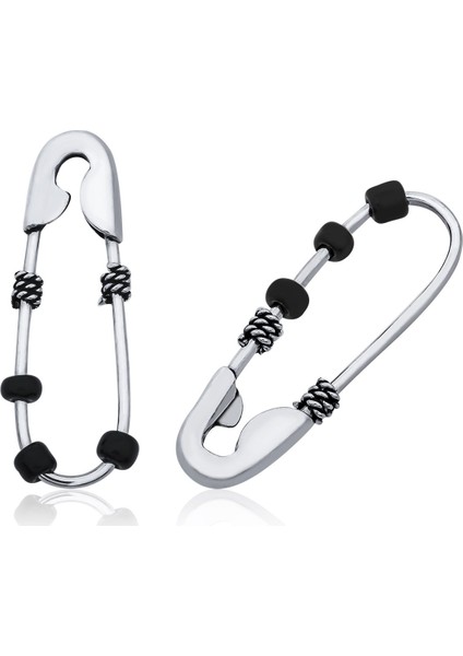 Bayan Lili Gümüş Çengel İğne Bayan Küpe