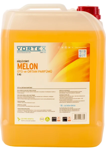 Vortex "Melon (Kavun)" Oto ve Ortam Parfümü 5 KG