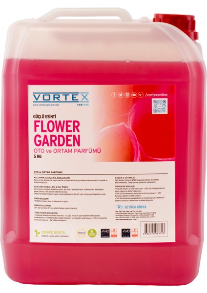 Vortex "Flower Garden" Oto ve Ortam Parfümü 5 KG