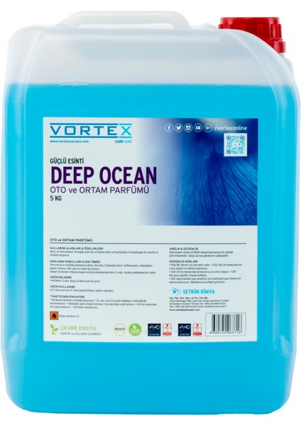 Vortex "Deep Ocean" Oto ve Ortam Parfümü 5 KG