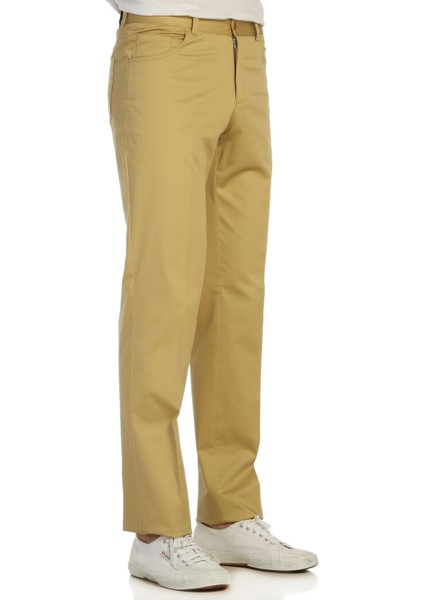 Saten Pamuk Altın Sarısı Kanvas Pantolon fırsatları