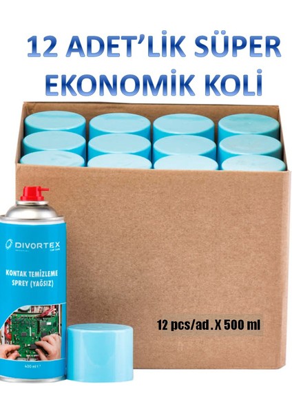 Dıvortex Kontak Temizleme Spreyi 400 Ml X 12 Adet